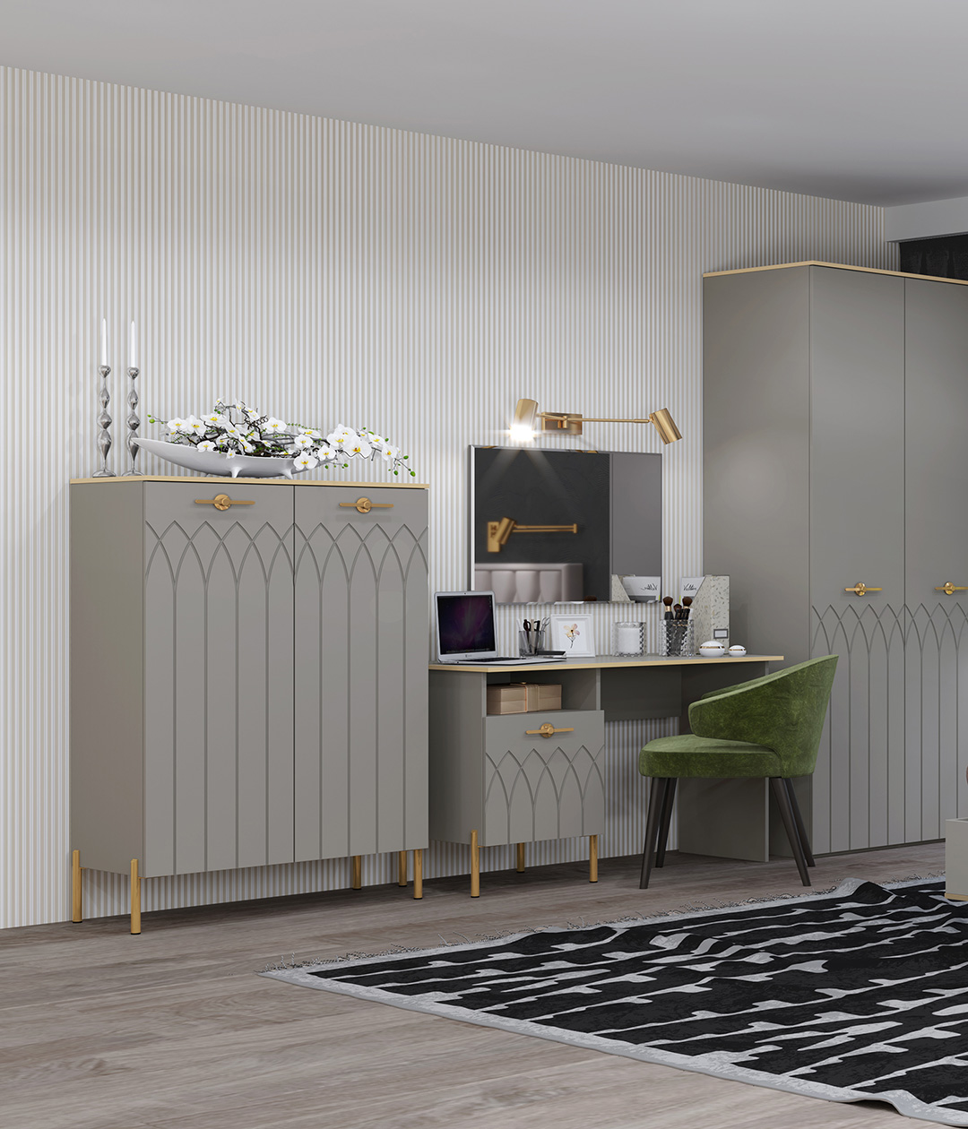 Низкий шкаф Капри 7 с полками - купить в интернет магазине Get.ru